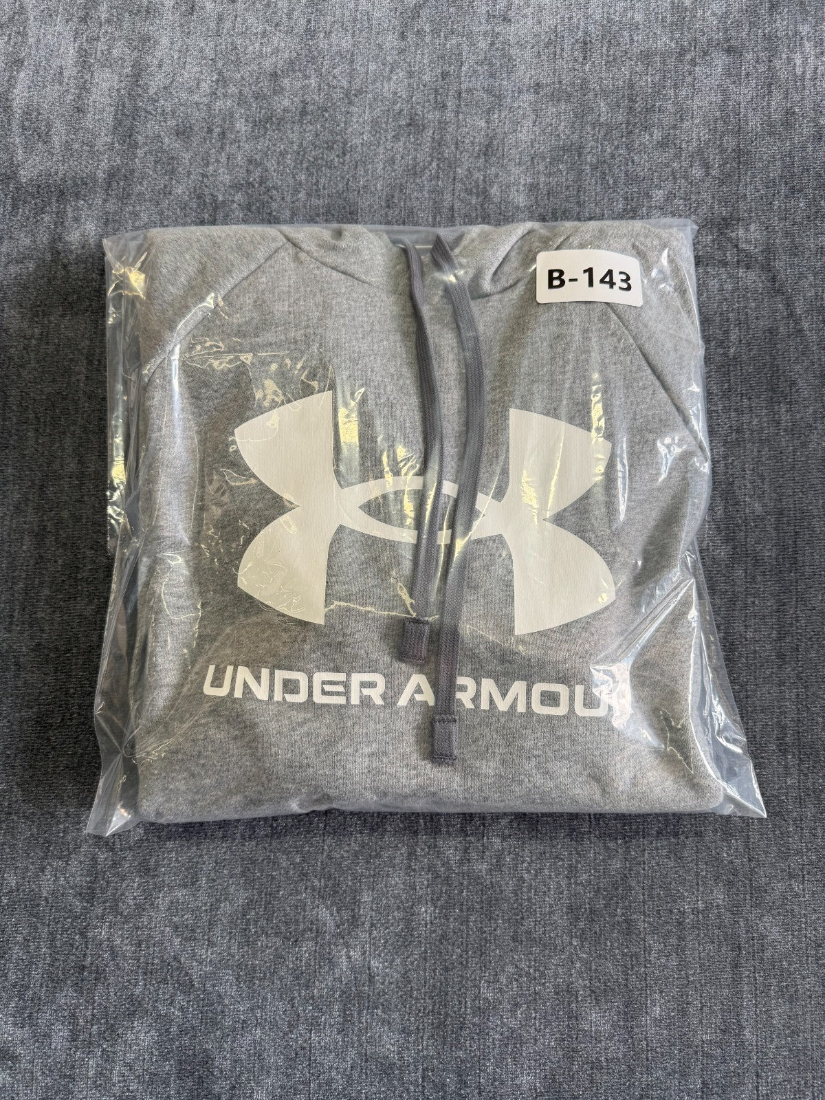 NWT Under Armour Rival Fleece Logo Hoodie Men's Small Gray Long Sleeve Pullover