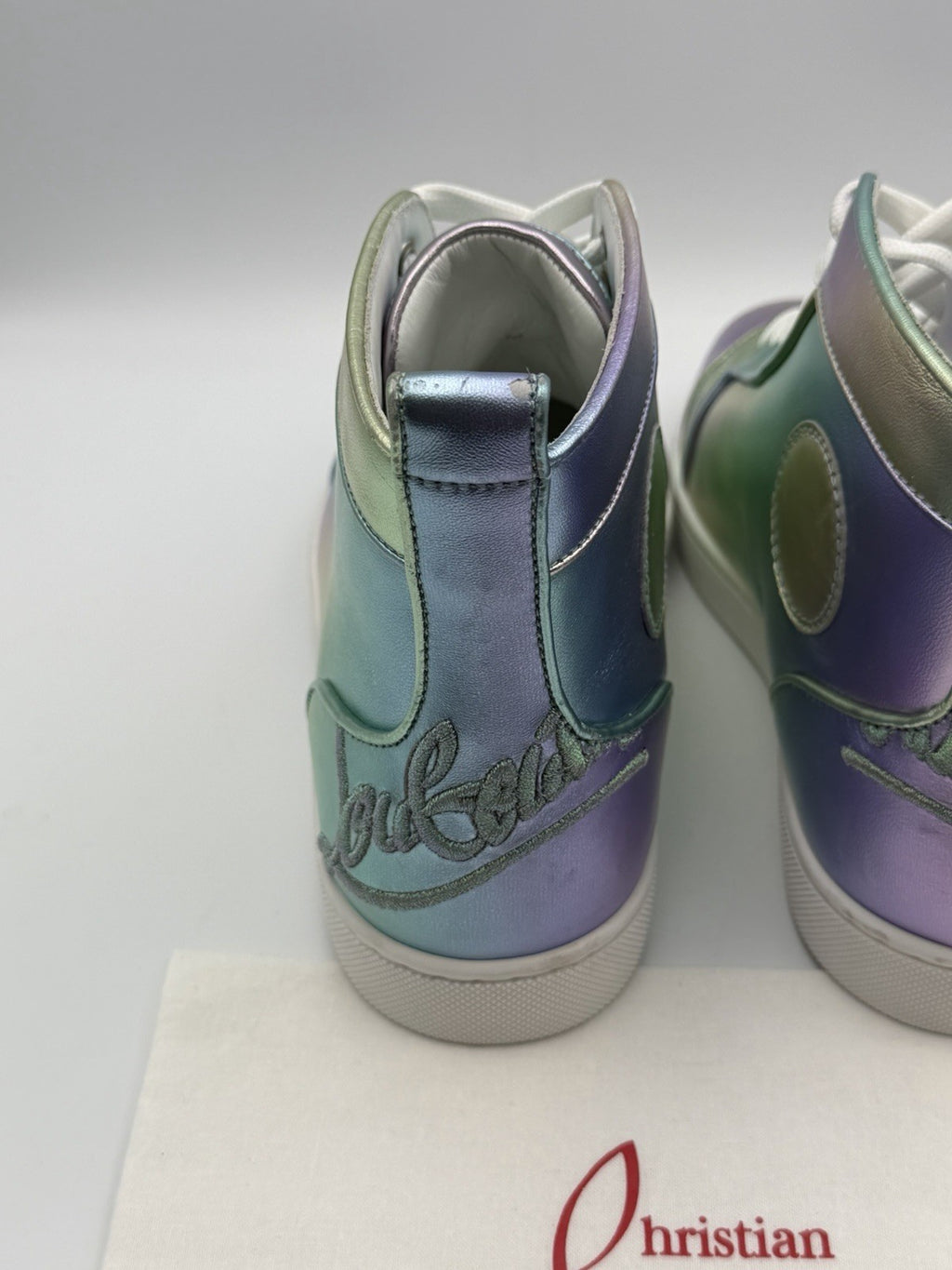 Christian Louboutin Fun Louis Flat Nappa Leather High Sneakers Size 40 EU | 9 US