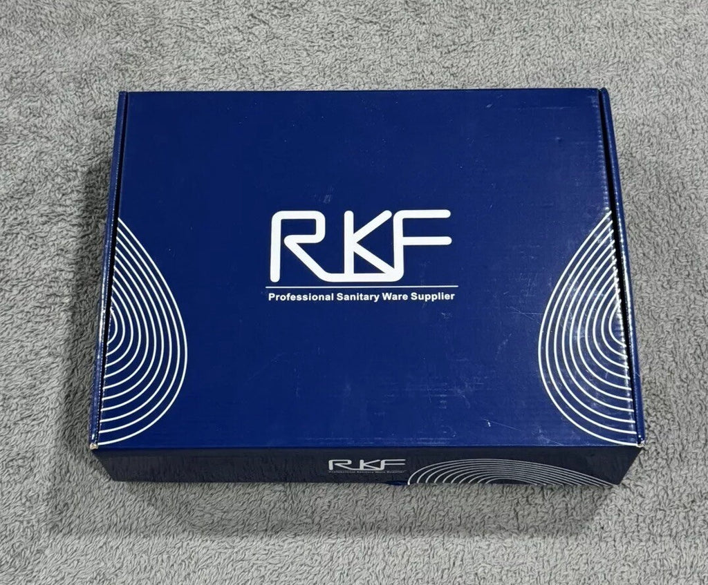 RKF WF014-8-C NEW Polished 3 Hole Two Handle Bathroom Sink Faucet W/Drain