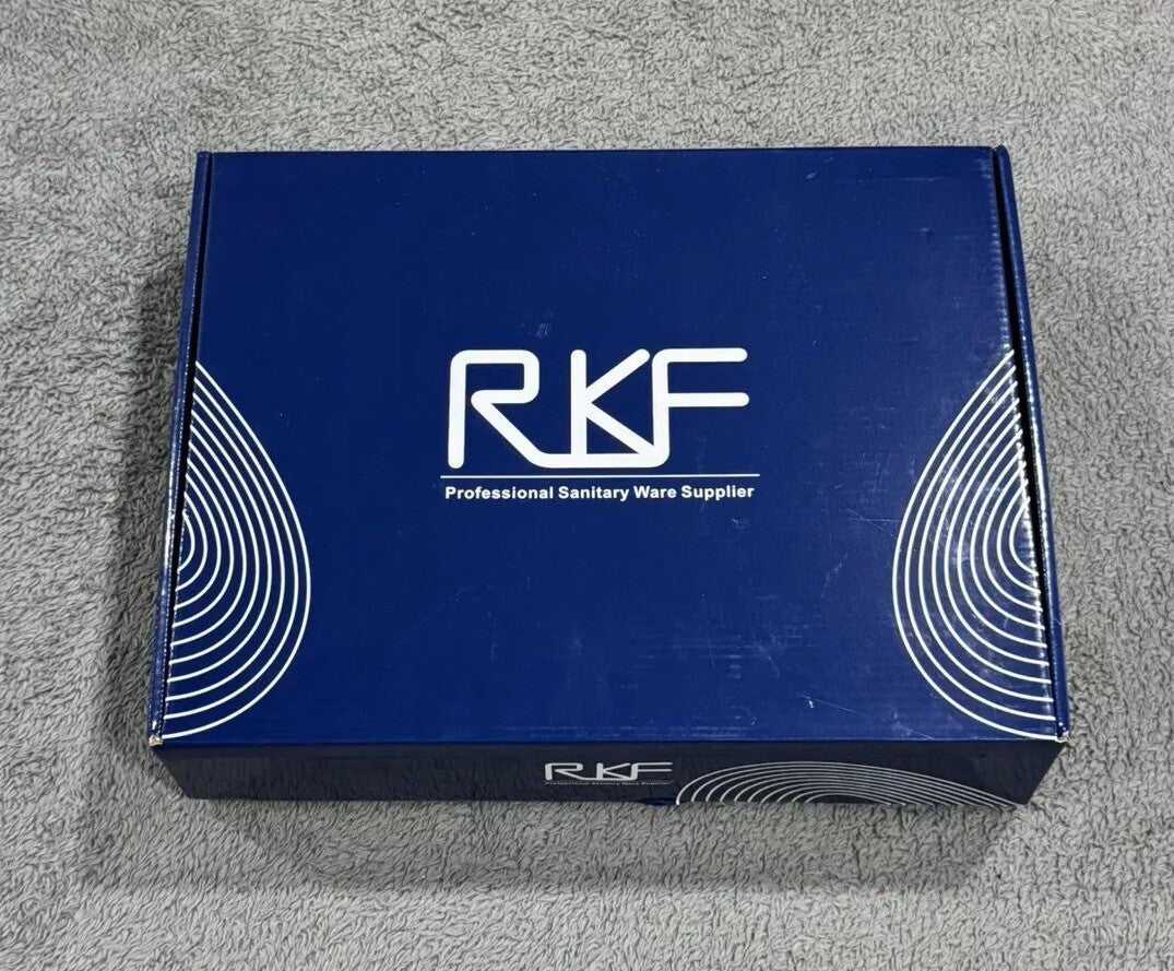 RKF WF014-8-C NEW Polished 3 Hole Two Handle Bathroom Sink Faucet W/Drain