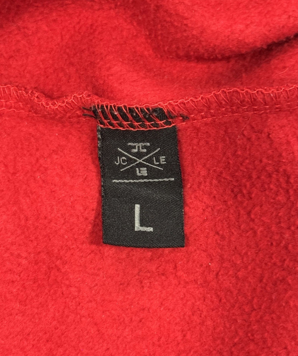 JORDAN CRAIG Hoodie Full Zip Jacket With Pockets Red & Black Mens Size L Large