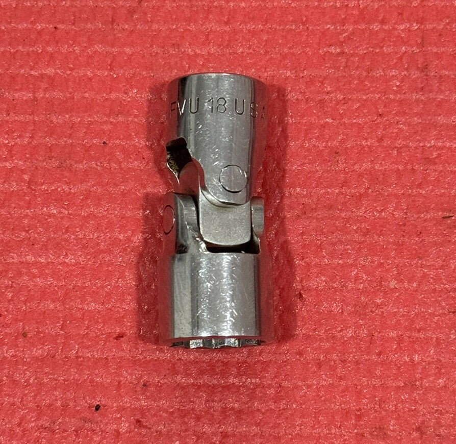 Vintage Snap-On Tools FVU-18, 3/8" Drive 9/16" Swivel Socket 12PT Made in USA
