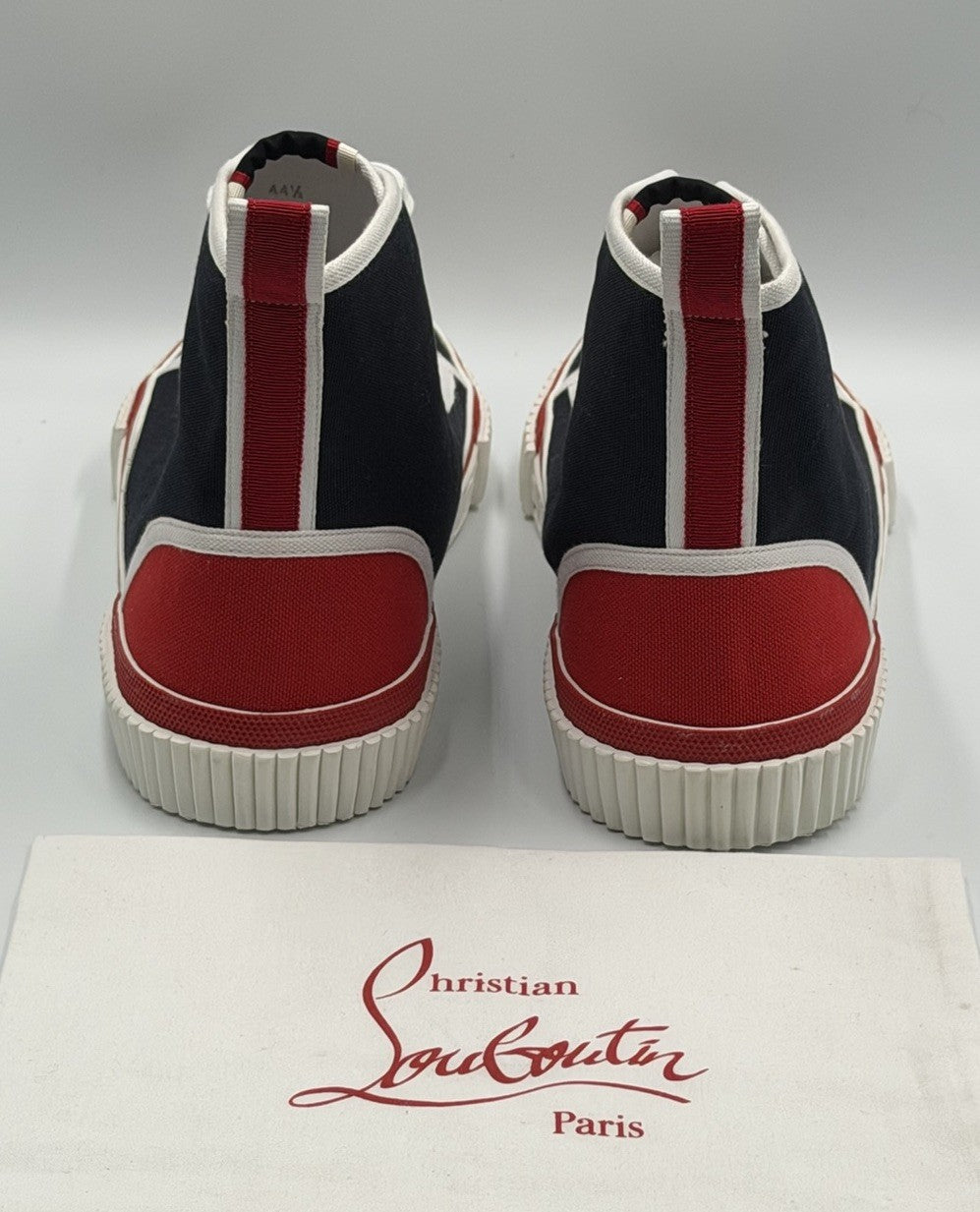 Authentic Christian Louboutin Pedro Donna Canvas Sneakers Size 44.5 EU; 11.5 US