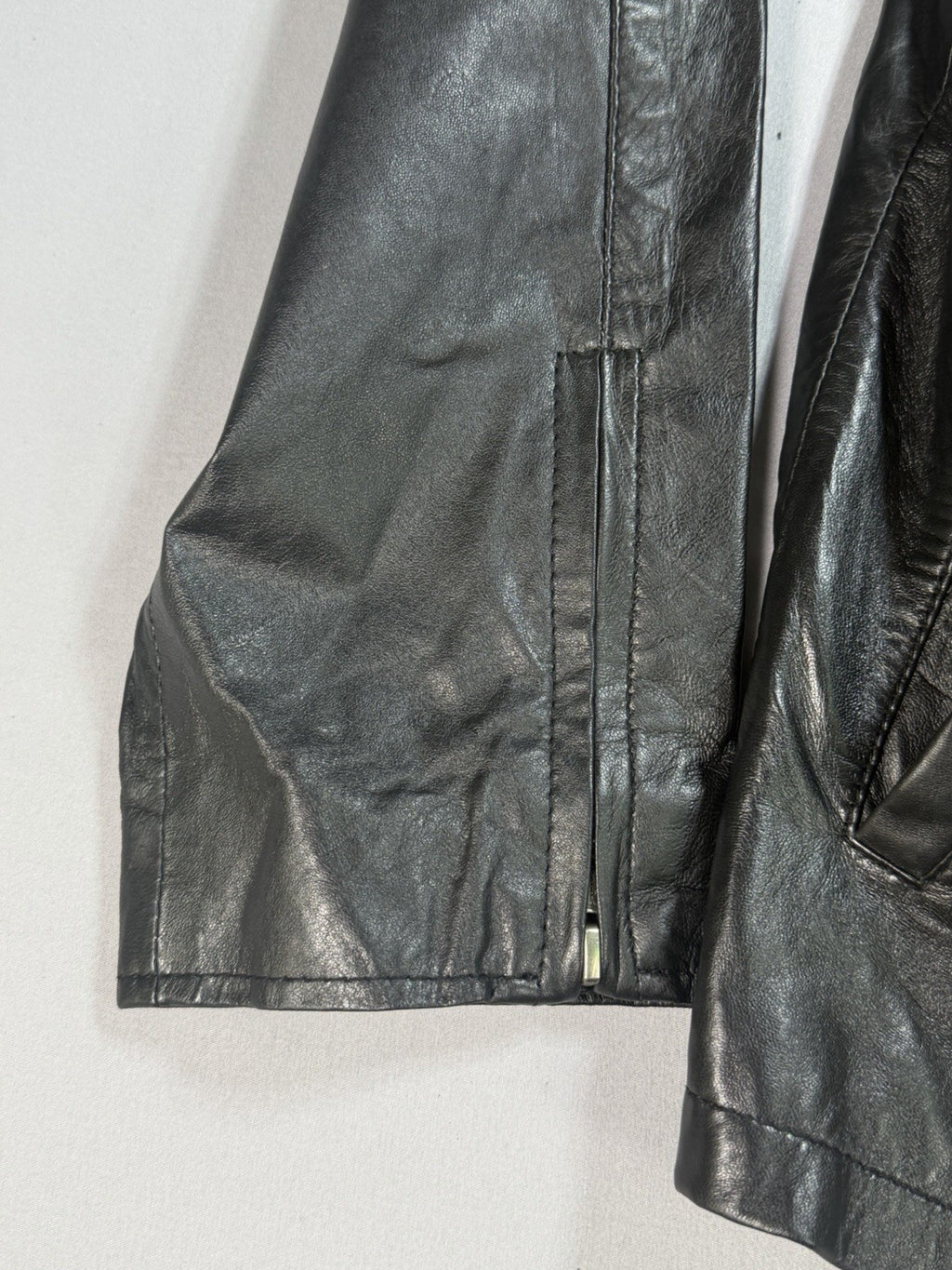 Real Leather Harley Davidson Embroidered Mens Large Motorcycle Biker Jacket