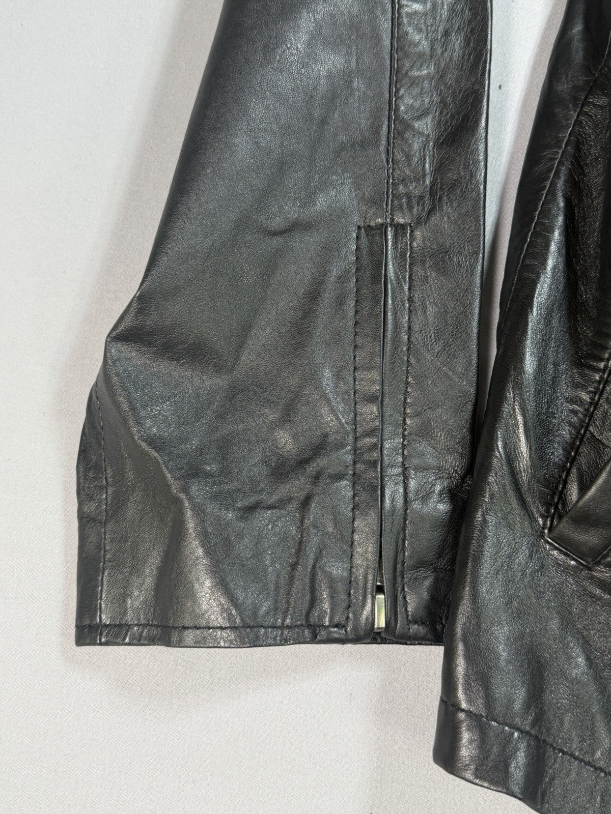 Real Leather Harley Davidson Embroidered Mens Large Motorcycle Biker Jacket