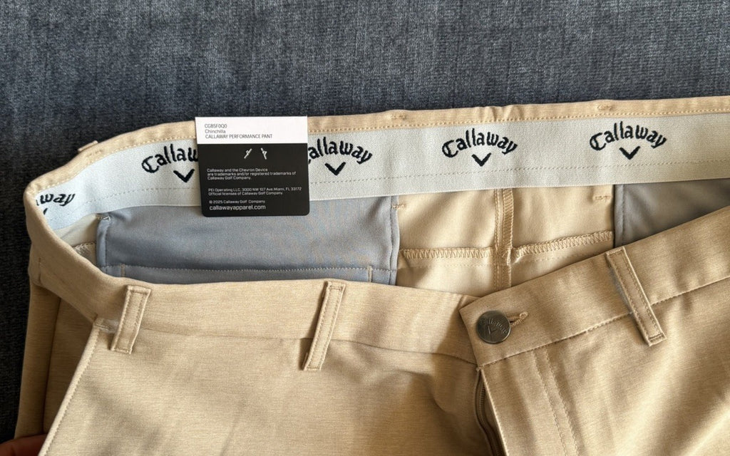 Callaway Opti-Dri Stretch Golf Pants Chinchilla Beige Mens 40x30 Performance NWT