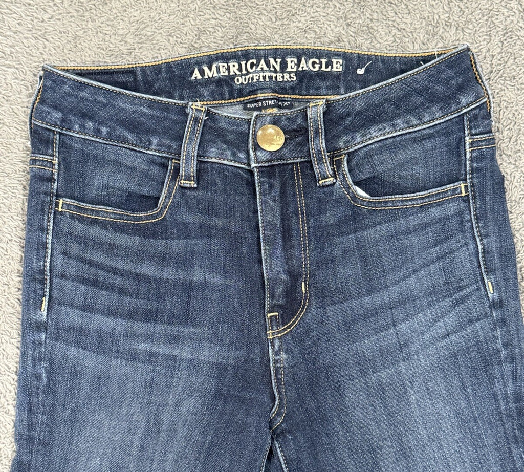 American Eagle Outfitters Womens Size 00, Hi-Rise Jegging Jeans Super Stretch X4