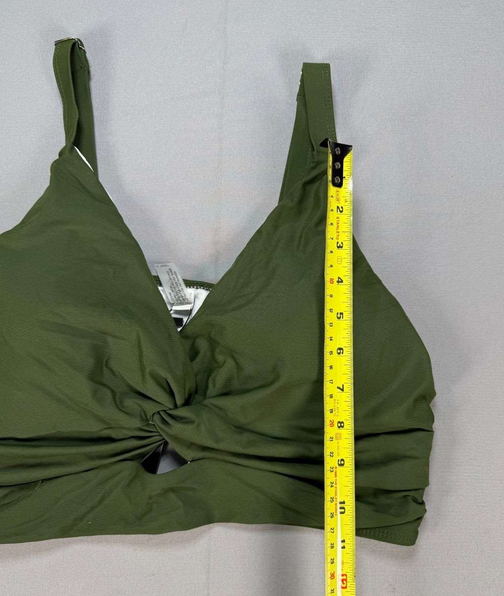 Daci 2-Piece Swimsuit Women's 18W Olive Green High Waisted Beach Bikini Set