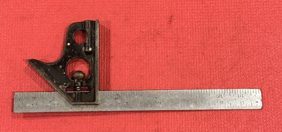 Vintage Steelcraft Combination Square Ruler with Level Made in USA