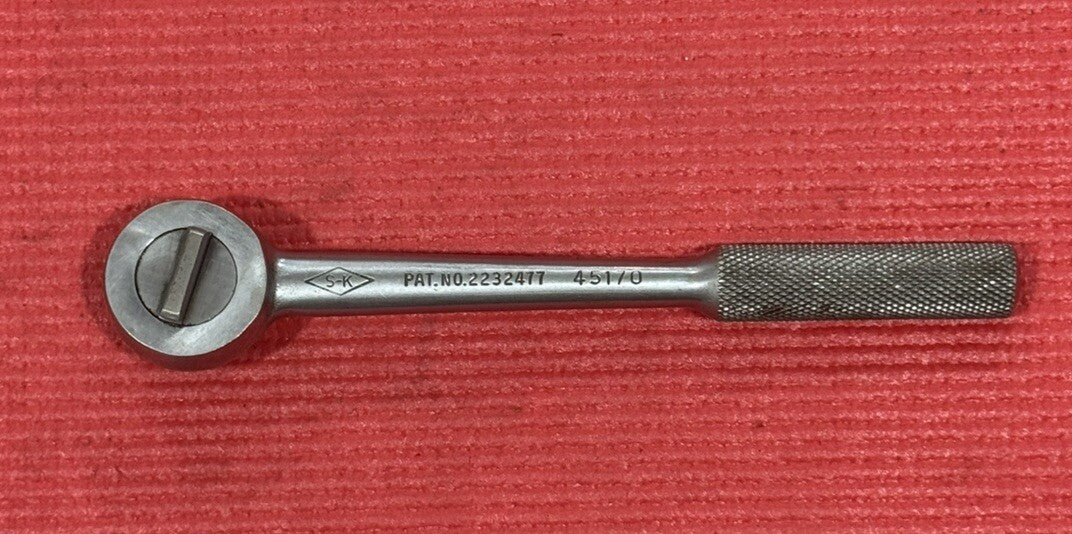 SK Tools 45170 3/8'' Drive Knurled Handle Ratchet Diamond Logo USA