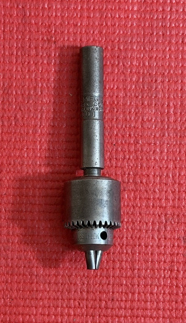 Jacobs No.1A Drill Chuck CAP 0-1/4" Straight Shank Arbor A4001 Hartford Conn USA