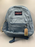 NWT JanSport Cross Town Plus Remix Light Blue Denim Backpack 15" School Bag