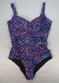 Daci One Piece Swimsuit Tummy Control Bathing Suit Women's 22W Paint Splatter
