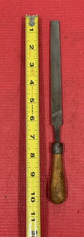 Vintage Nicholson Bastard File 10" W/ Wood Handle Made in USA