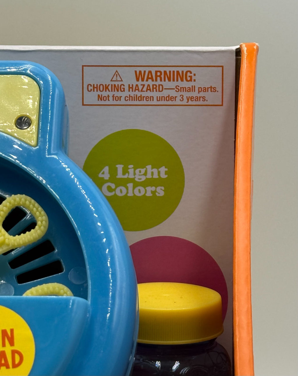 New Sun Squad Kids Blue Yellow Light-Up Bubble Maker Machine Outdoor Toy - 4 Oz