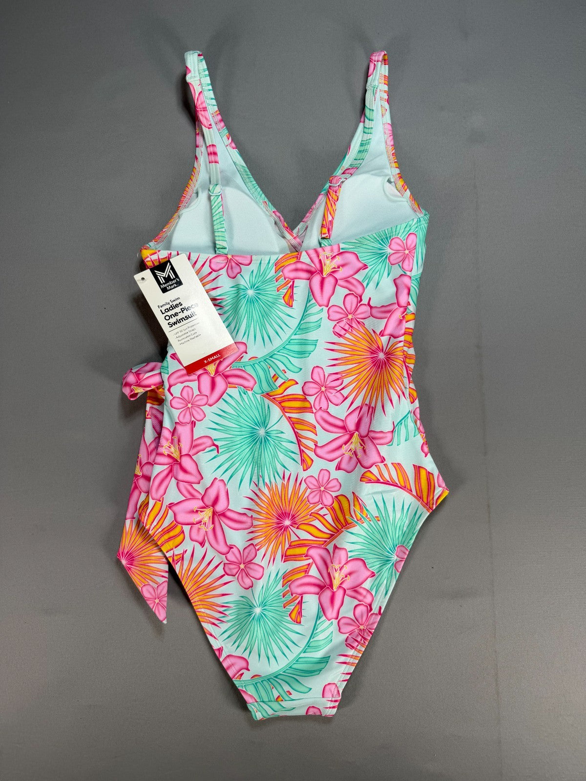 Member's Mark Adjustable Strap One-Piece Swimsuit Women's XS Multicolor Floral