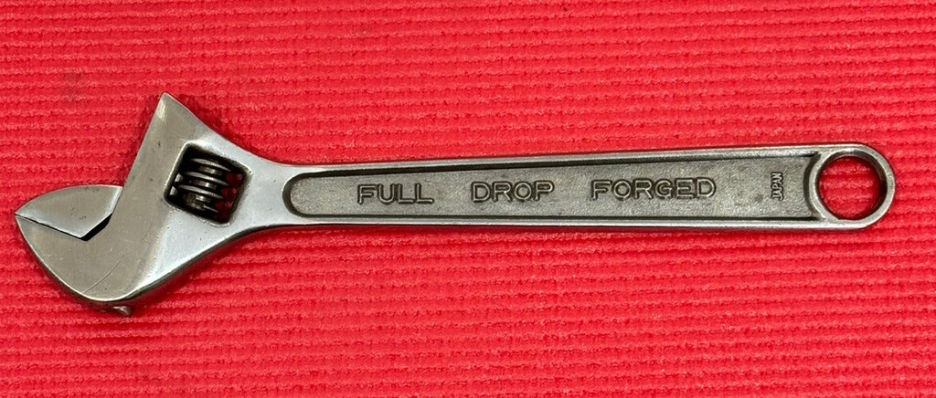 Vintage Fuller Chrome Alloy No. 10 Adjustable Wrench Full Drop Forged Japan