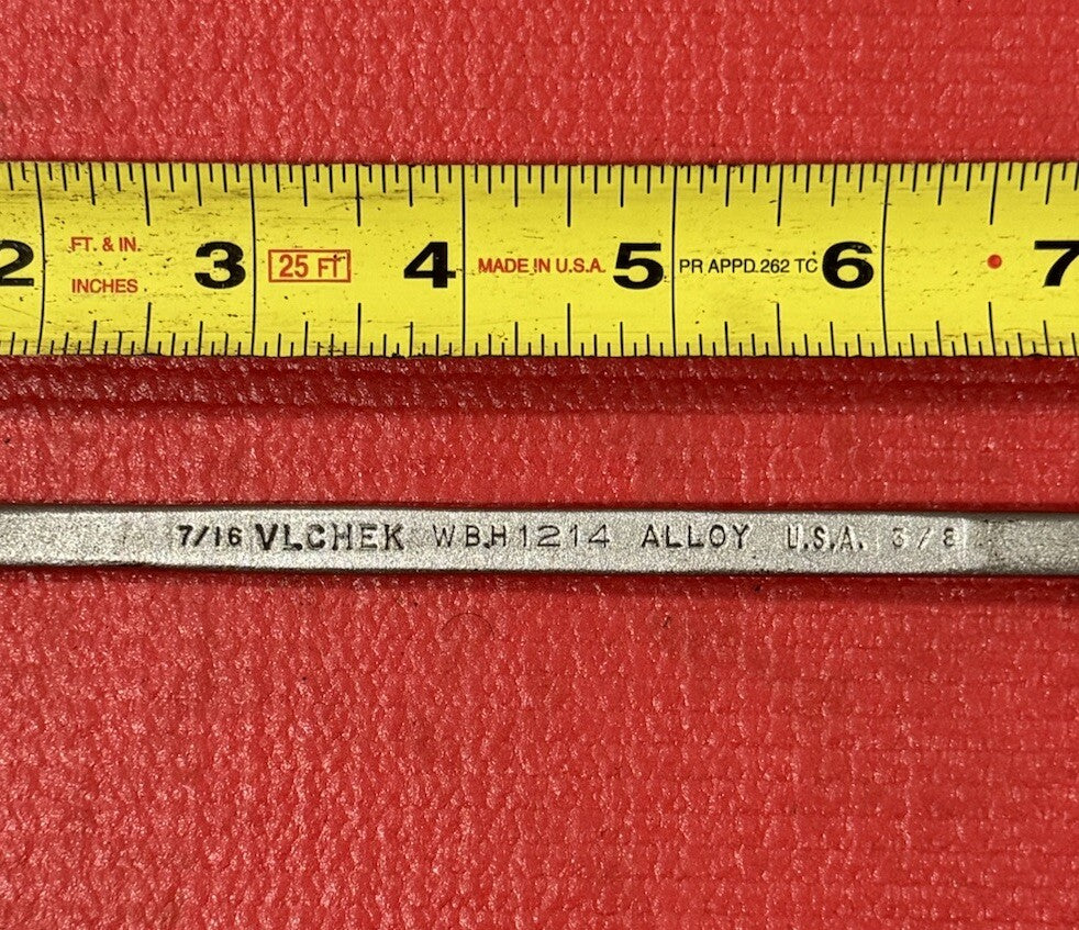Vintage Vlchek WBH1214, 8 1/2" Long 3/8" x 7/16" Box End Wrench 12PT Made in USA