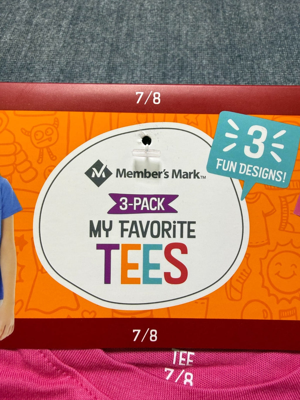 NWT Member's Mark My Favorite T-Shirt Girls 7/8 Multi Short Sleeve - Lot of 3