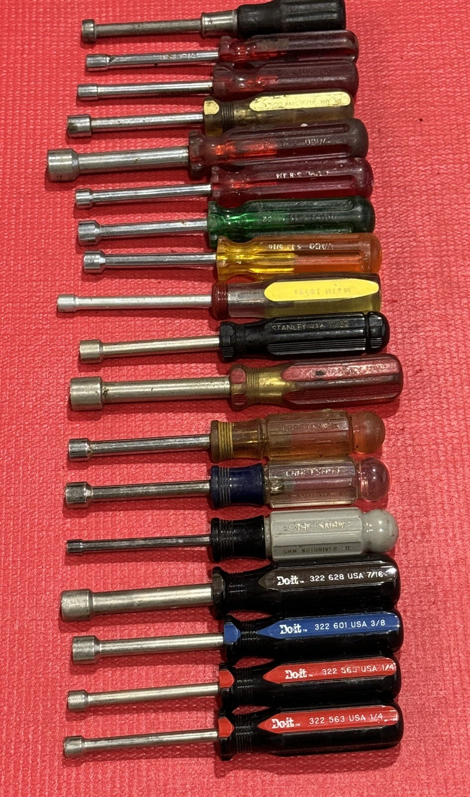 Stanley,Vaco,Craftsman,Doit & More 18 Pc Nut Driver Screwdriver Set ALL USA Lot