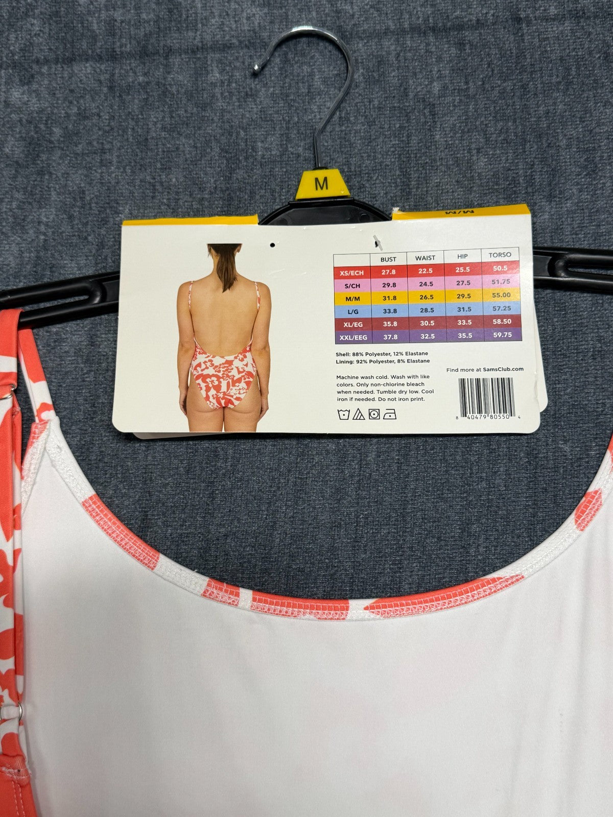 NWT Billabong One-Piece Swimsuit Women's Medium Red White Floral Spaghetti Strap
