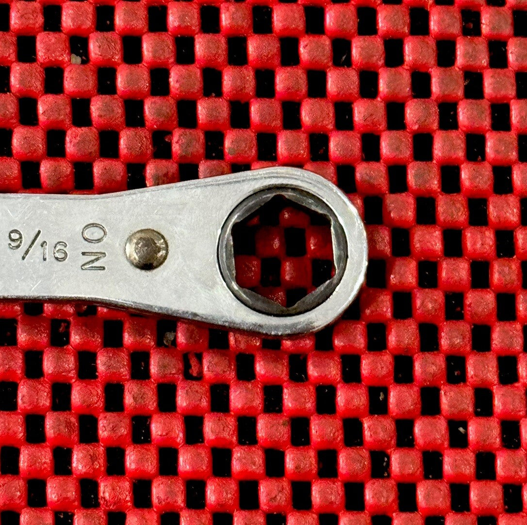 Snap-on Tools RF818S 1/4" X 9/16" Refrigerant Ratcheting Box Wrench USA S3