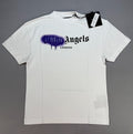 Palm Angels Sprayed London Logo Print T-Shirt Men's XS White Short Sleeve Casual