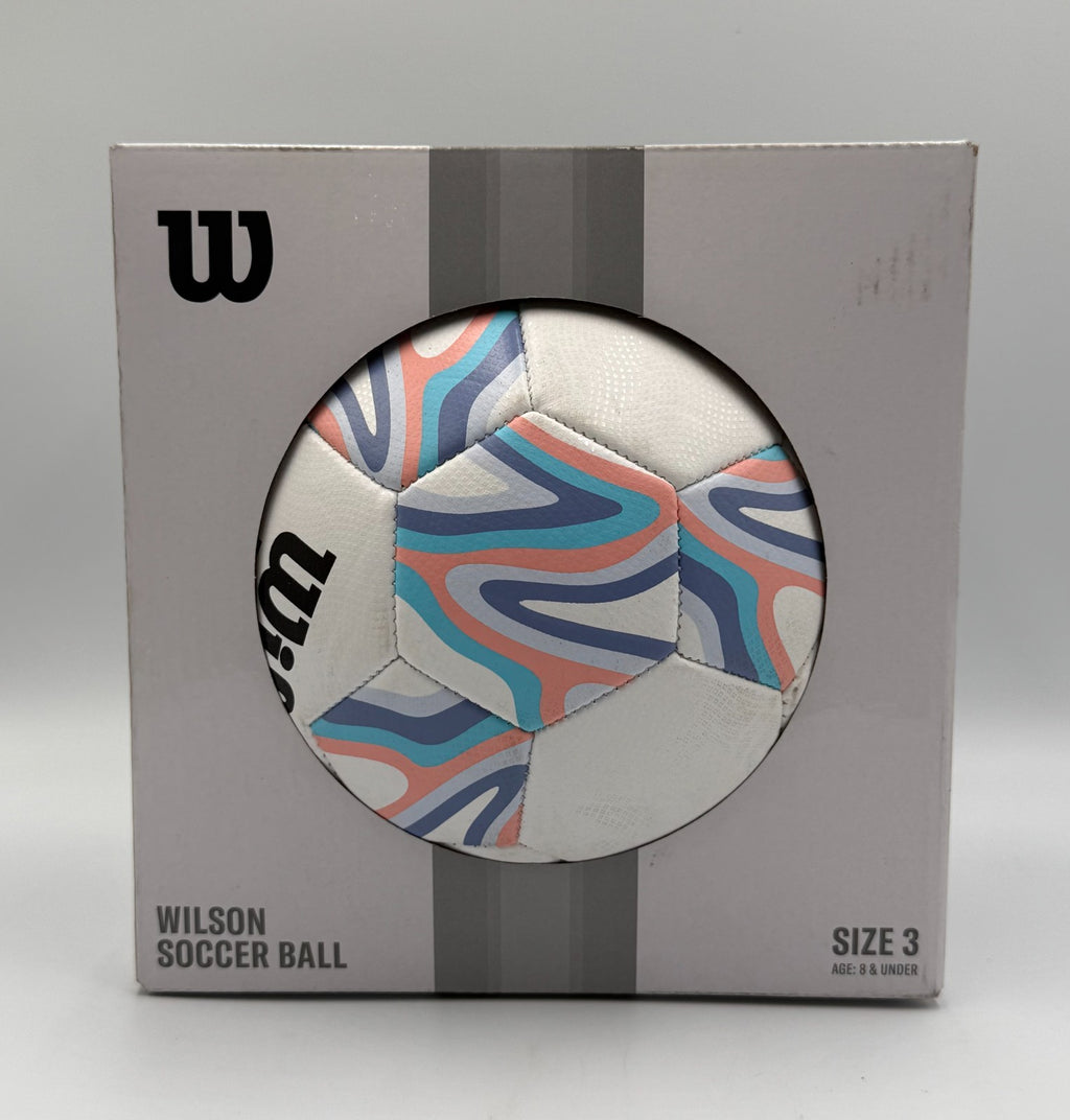 New Wilson Pentagon Pro Soccer Ball Pastel Purple Blue Training Football-Size 3