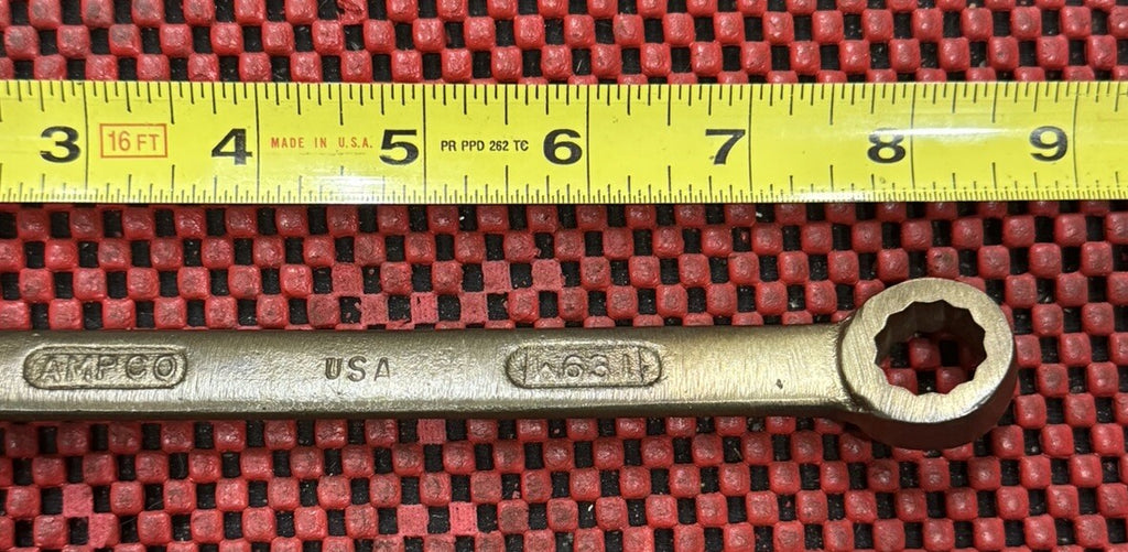 Ampco Safety Tools W-631 Combination Wrench, Bronze Sae, 9/16” Made In USA Rare