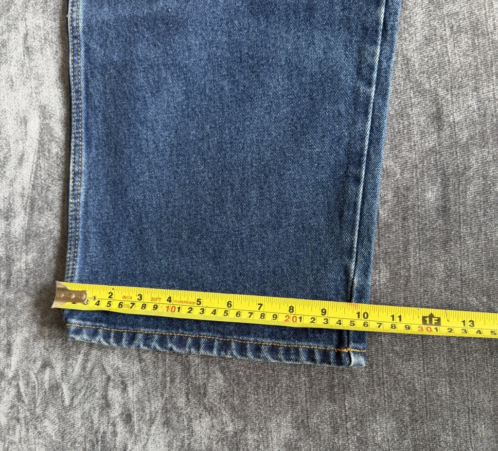 Basic Editions Regular Fit Men’s 46W X 32L Denim Blue Dark Jeans Classic NWT