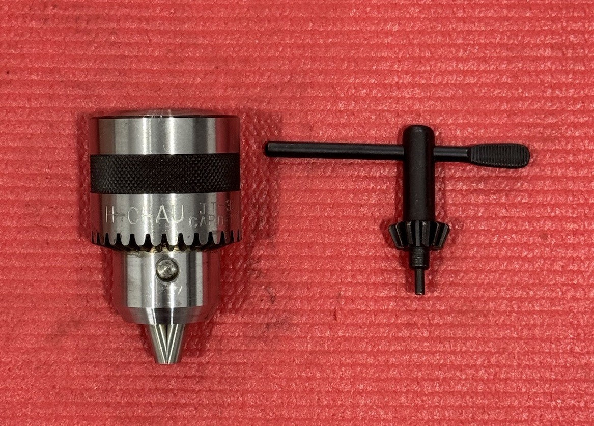 H-Chau NEW JT-33 1/2” Drill Chuck 13MM JT-33 Taper With Chuck Key