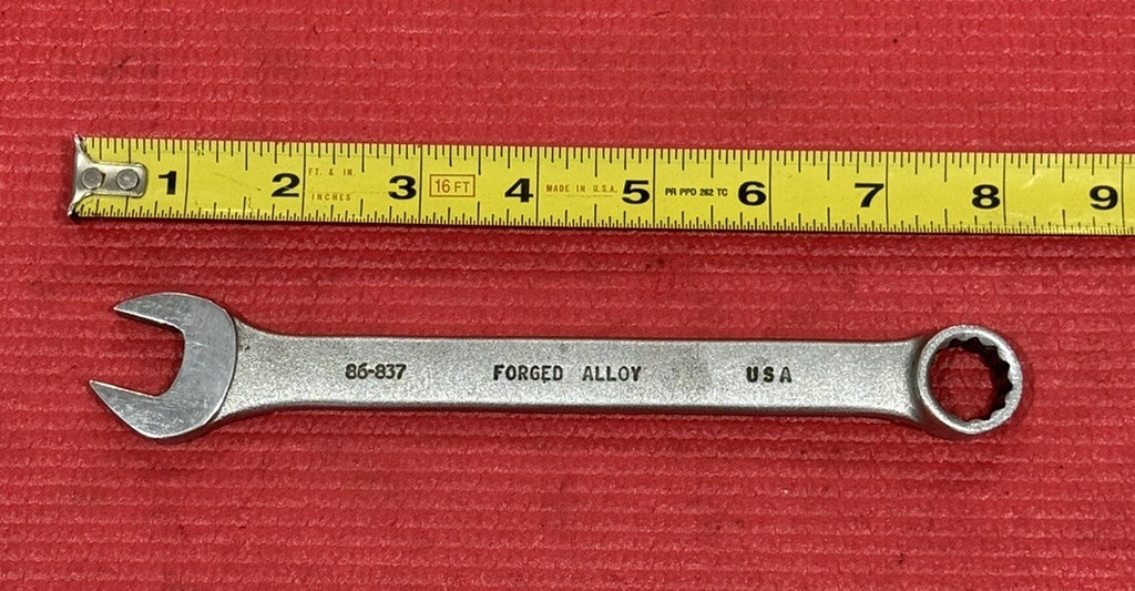 Vintage Stanley 86-837, SAE 5/8" Combination Wrench 12 Point Made in USA