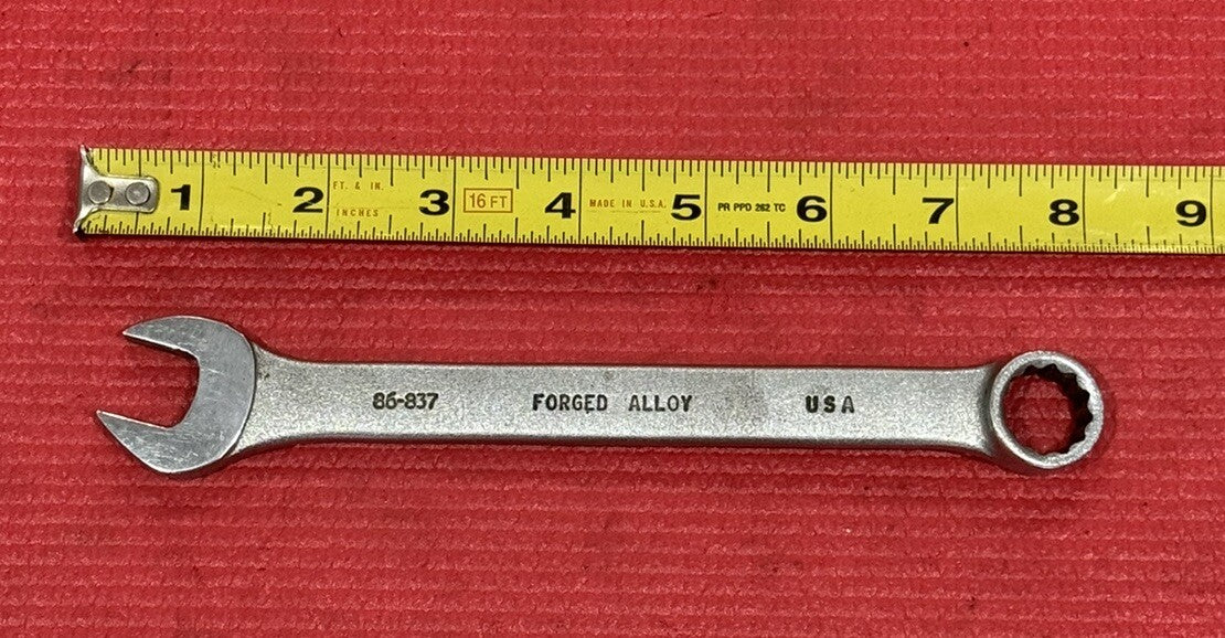 Vintage Stanley 86-837, SAE 5/8" Combination Wrench 12 Point Made in USA