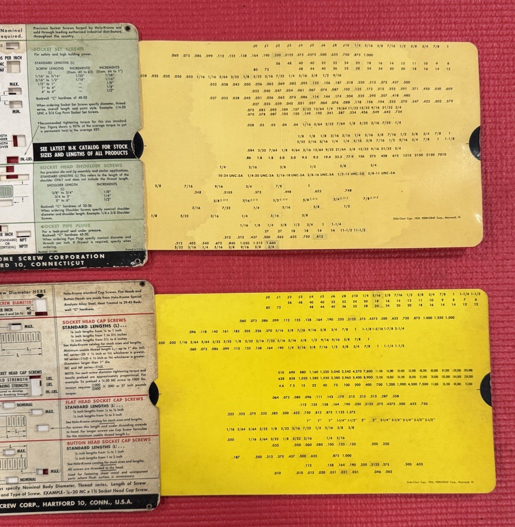 Vintage Holo-Krome Socket Screw Selector manual Lot Of 2 Made In USA -Rare
