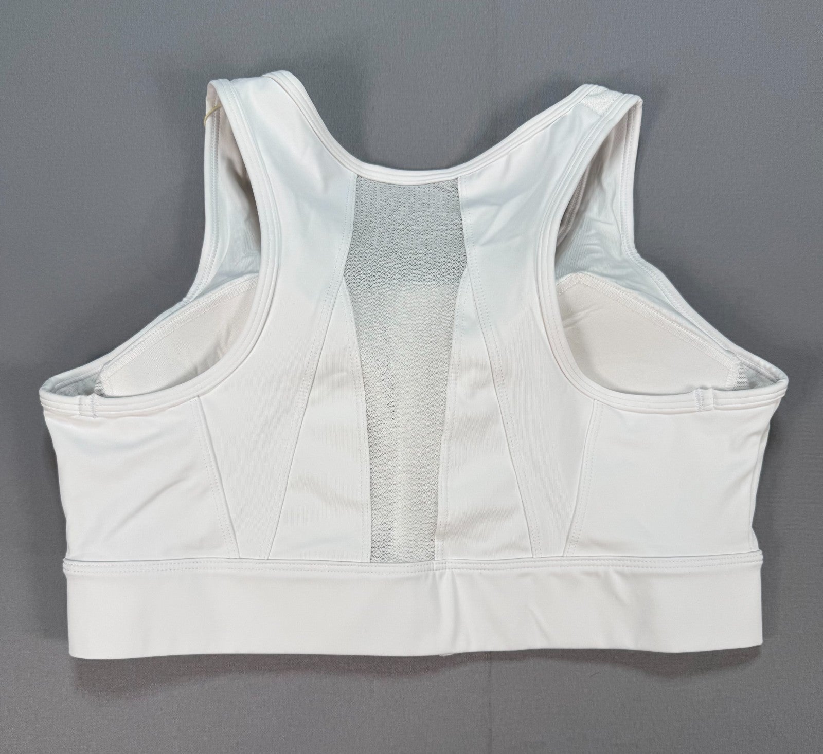 NWT Yvette Sports Bras Women's Large White Racerback Strap High Support Impact