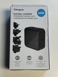 Targus 65W GaN Wall Charger Fast USB-C PD + USB-A Dual Device Travel Plugs NEW