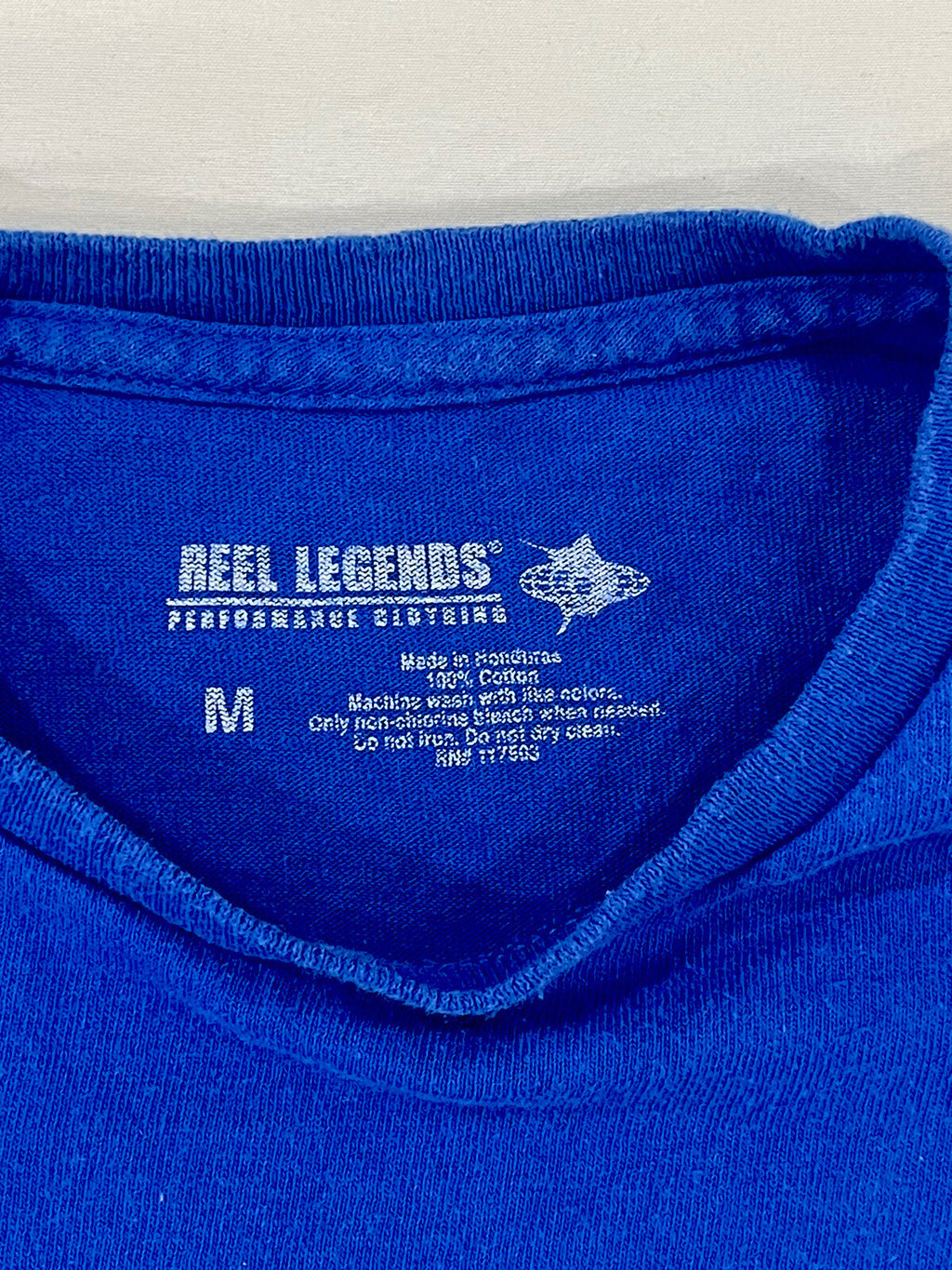 Reel Legends T Shirt Short Sleeve Mens Size M Medium Blue Tarpon Ale Logo B1