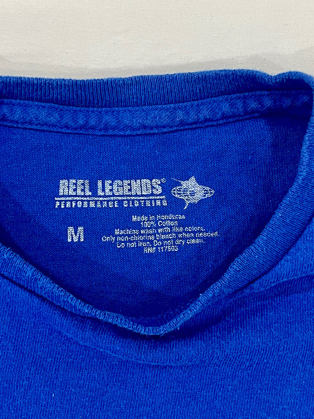 Reel Legends T Shirt Short Sleeve Mens Size M Medium Blue Tarpon Ale Logo B1