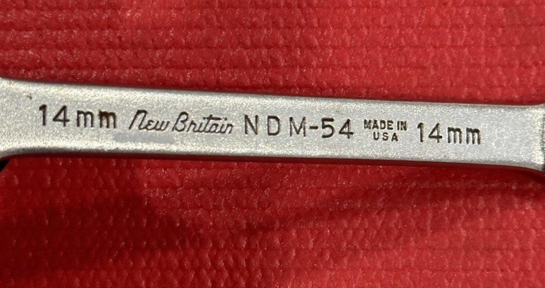Vintage New Britain NDM-54  14mm Combination Wrench 6 Point Made In USA