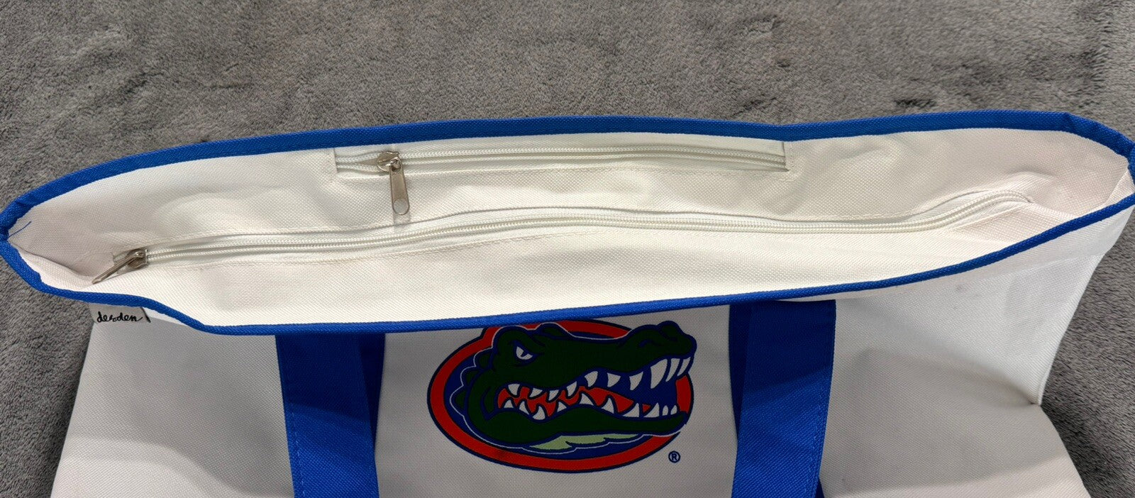 New Vintage Desden Florida Gators White & Blue with Logo Tote Bag
