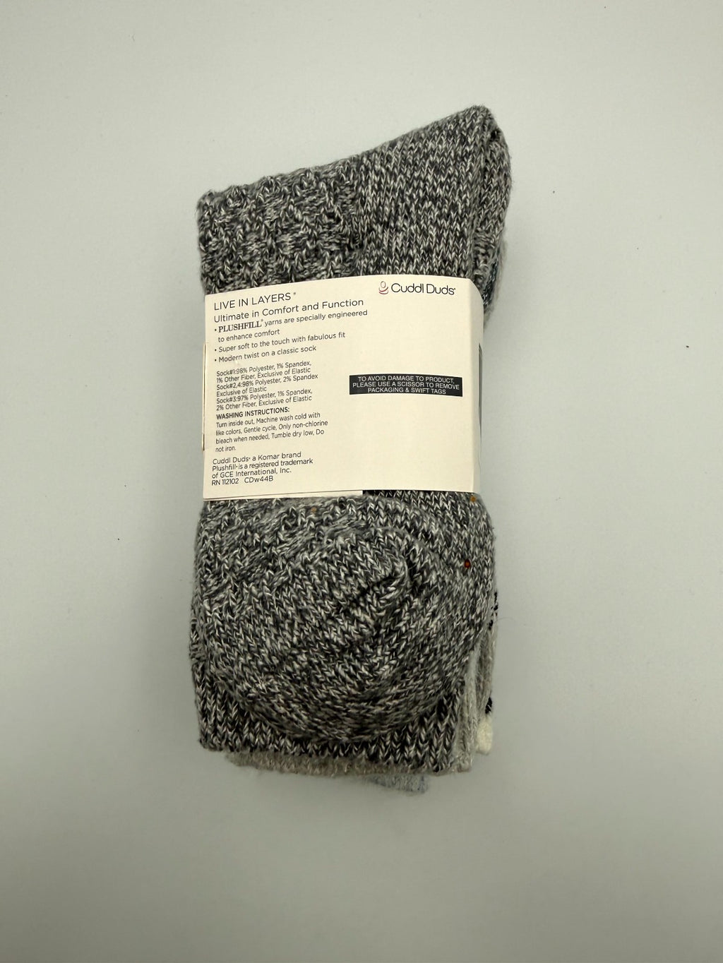 New Cuddl Duds Plushfill Crew Socks Women's Shoes Size 4-10 Comfort - Pairs Of 4