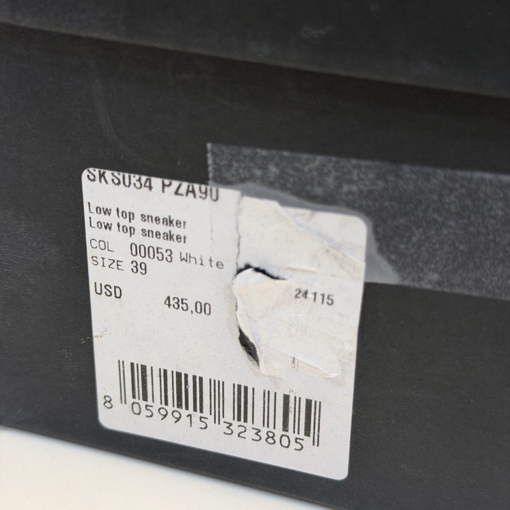 Roberto Cavalli Cream Calf Low Sneakers