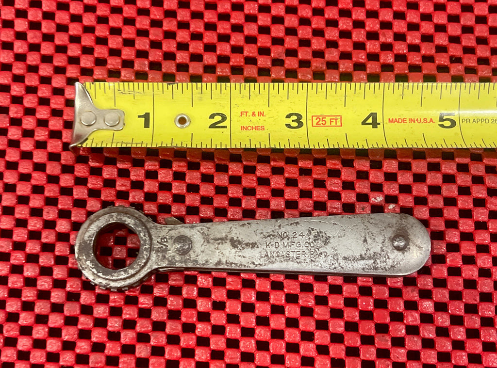 K-D Tools  K-D MFG Tools No.24  3/8” and 9/16” SAE RATCHET WRENCH MADE IN USA N3