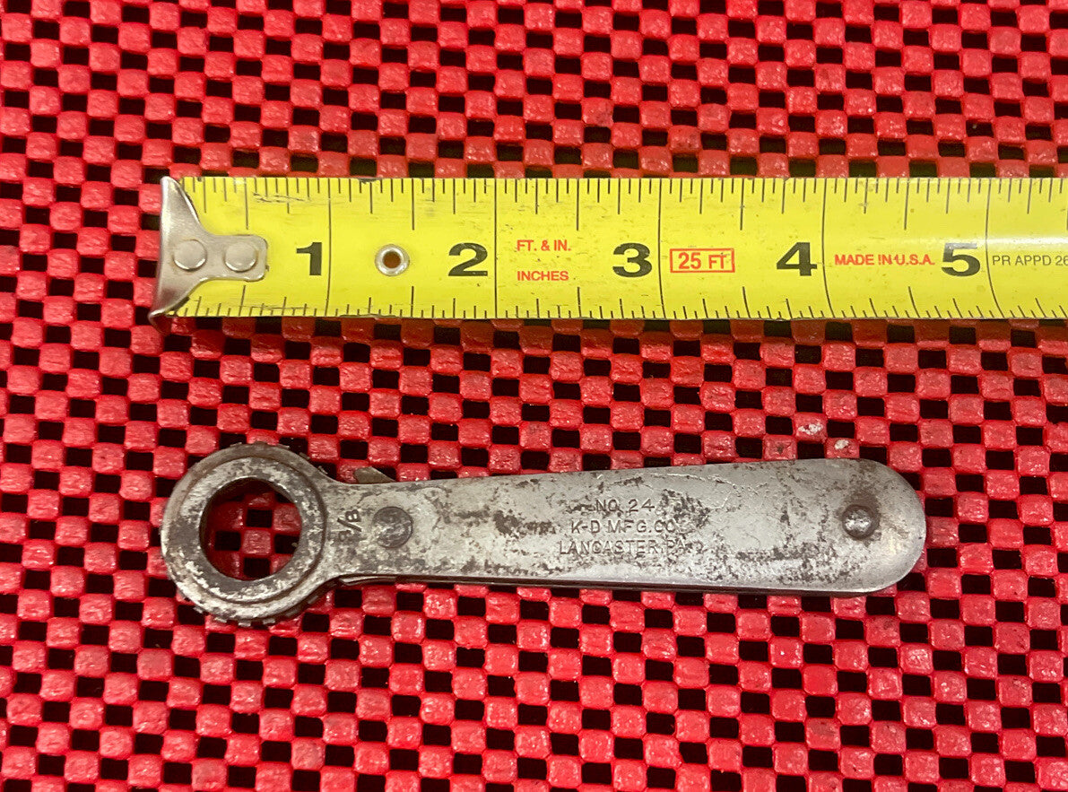 K-D Tools  K-D MFG Tools No.24  3/8” and 9/16” SAE RATCHET WRENCH MADE IN USA N3