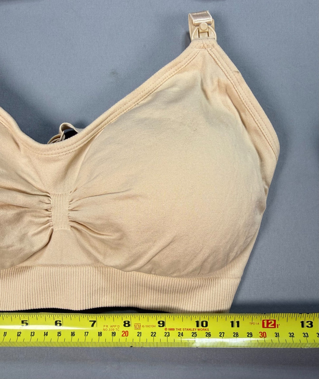 Pack of 5 Women's Seamless Ruched Front Comfortable Wireless Bras XL Multicolor