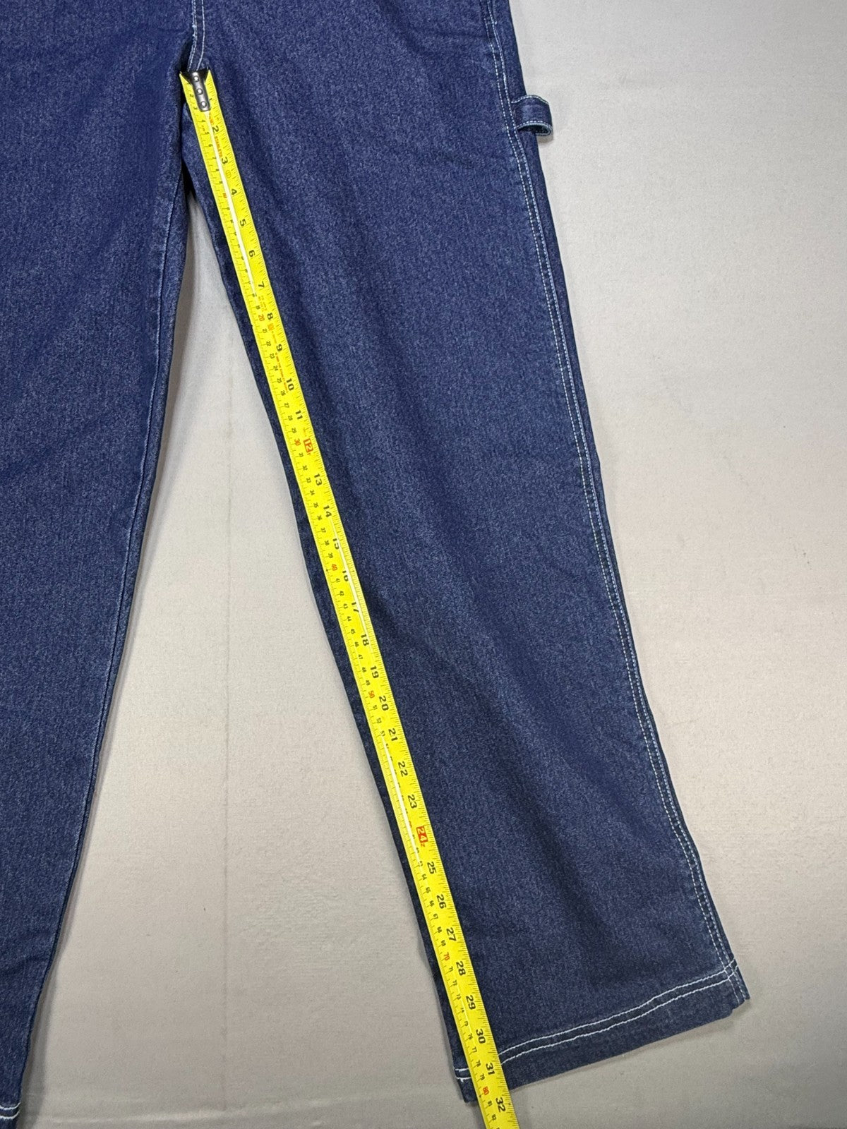 Hybrid & Company Stretch Overall Pants Women's Medium Dark Wash Pockets Preppy