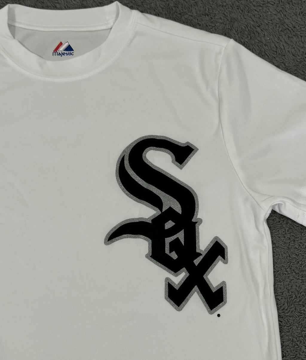 NEW Chicago White Sox Majestic Cool Base Tee Men's Size Youth Medium T-Shirt