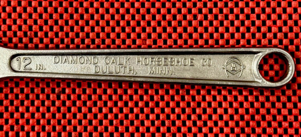 Vintage Diamalloy Diamond Calk Horseshoe CO DULUTH MN USA 12” Adjustable Wrench