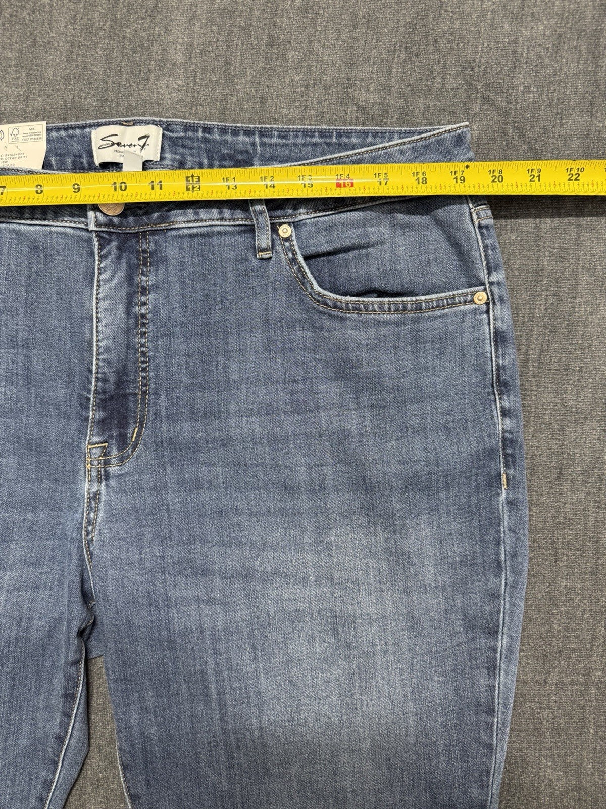 NWT Seven7 Bootcut Jeans Women's 18W Blue Denim Medium Wash High Rise Hipster