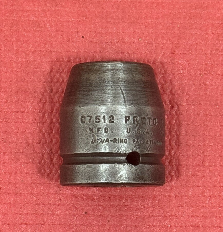 PROTO Tools 07512 Dyna Ring USA 3/4" Drive Impact Socket 3/4"  6 Pts USA